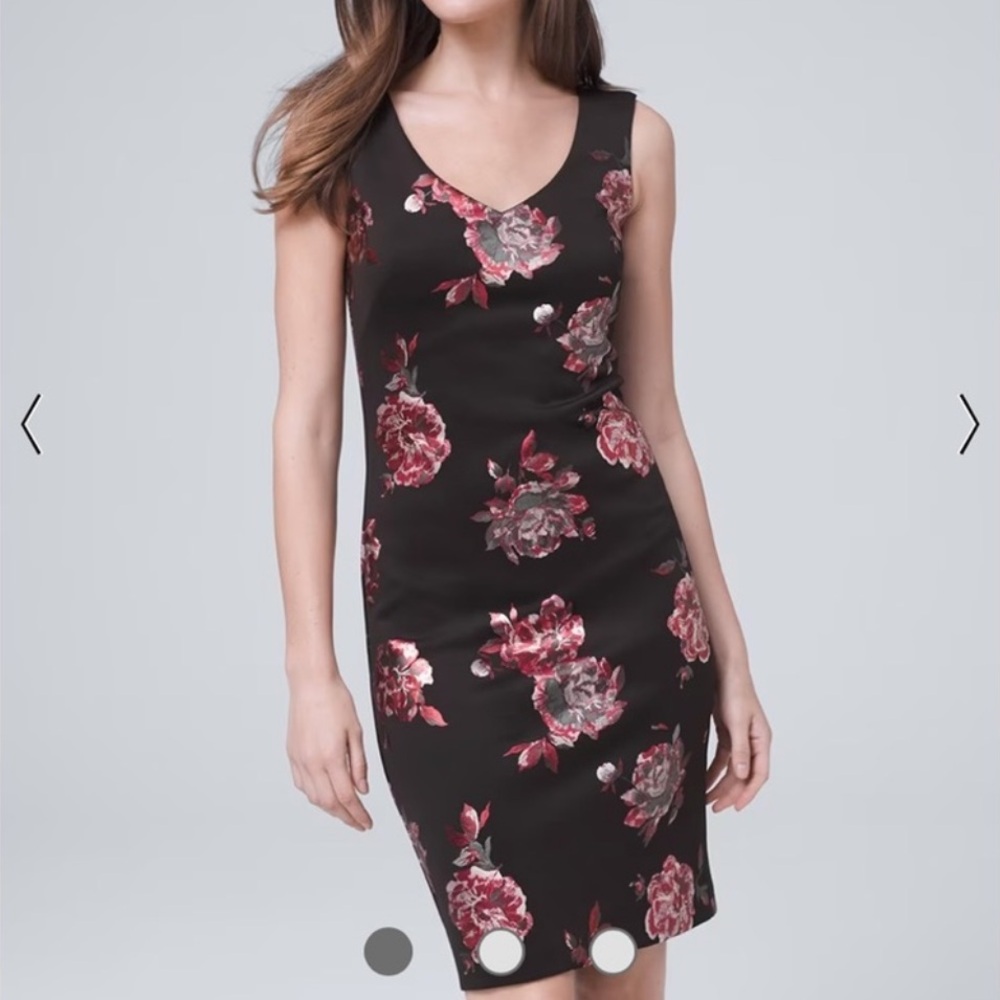 Petite Floral Scuba-Knit Sheath Dress